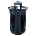 Commercial Cigarette Trash Bin , Polyester Powder Coated Steel Ashtray Bin