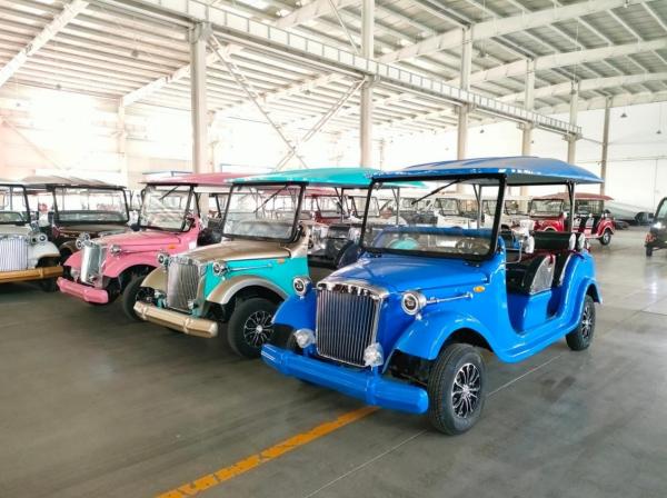 8 Seater Electric Classic Car Vintage Cart Three Rows Of Seats 8 Passengers For