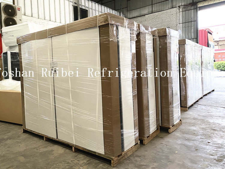Commercial Double Door Freezer Glass Door Upright Display Refrigerators Freezers