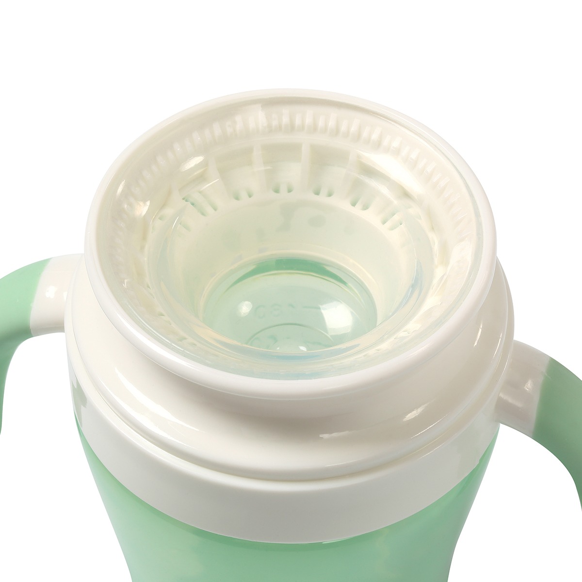 360 Degree Training Non Spill infant feeding cups with Handle OEM slow flow sippy cup