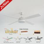DCF-W986 35/60W Low Noise Large Airflow 4 MDF Blade Modern Ceiling Fan LED Light