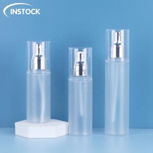 Quality 100ml 120ml 150ml Frosted Plastic Cosmetic Bottle Electroplated Spray Lotion Pump PET Bottle wholesale