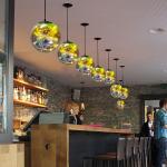 Fashion Glass Ball Pendant Light Modern LED Indoor Lamp Restaurant Dining Room
