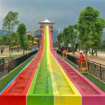Fade Resistant Mat Racer Water Slide Fiberglass Racer Water Slide 12m Height