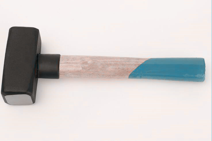 Good price German Type Stoning Hammer(XL-0059) with painted surface and color wooden handle