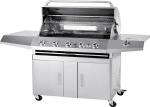 Full Stainless Garden Bbq Gas Grill BBQ machine with Trolley