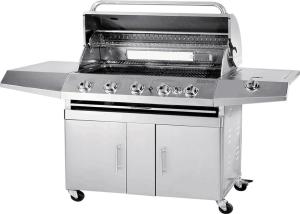 Quality Full Stainless Garden Bbq Gas Grill BBQ machine with Trolley wholesale