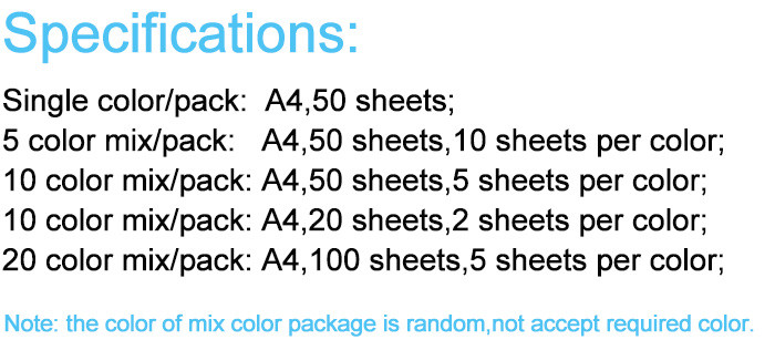 230gsm Multicolor Kids Craft Colored Cardstock Paper