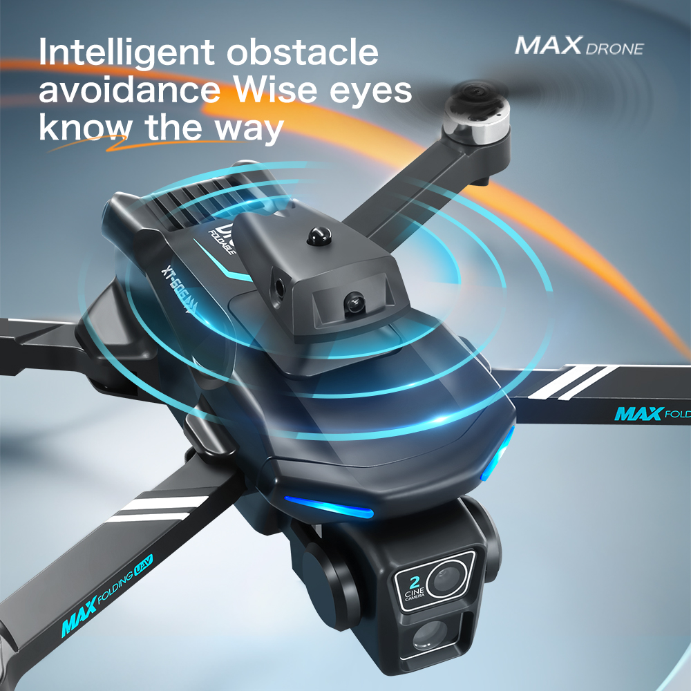 Drone Type Xt606 Aerial Airplane 2.4g Wifi Fpv Real Time Transmission Brushless Motor Drone 4k Pro 100m App Control One Key Takeoff Landing