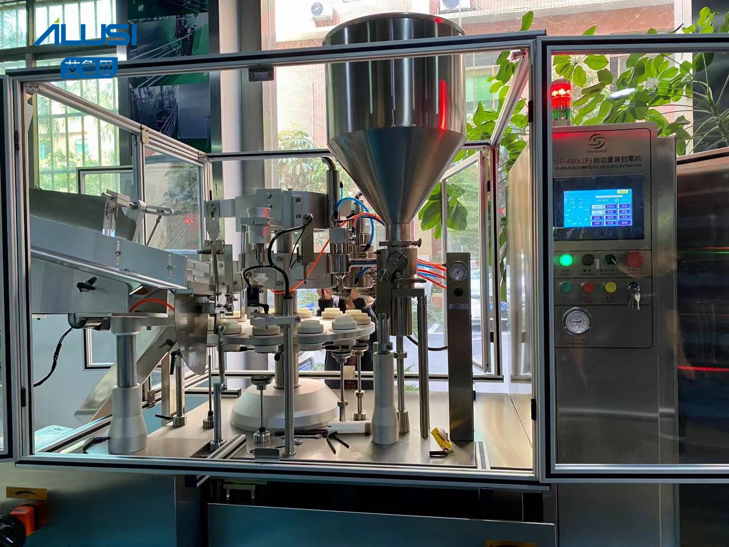 Automatic toothpaste, ointment, cosmetic cream tube filling sealing machine