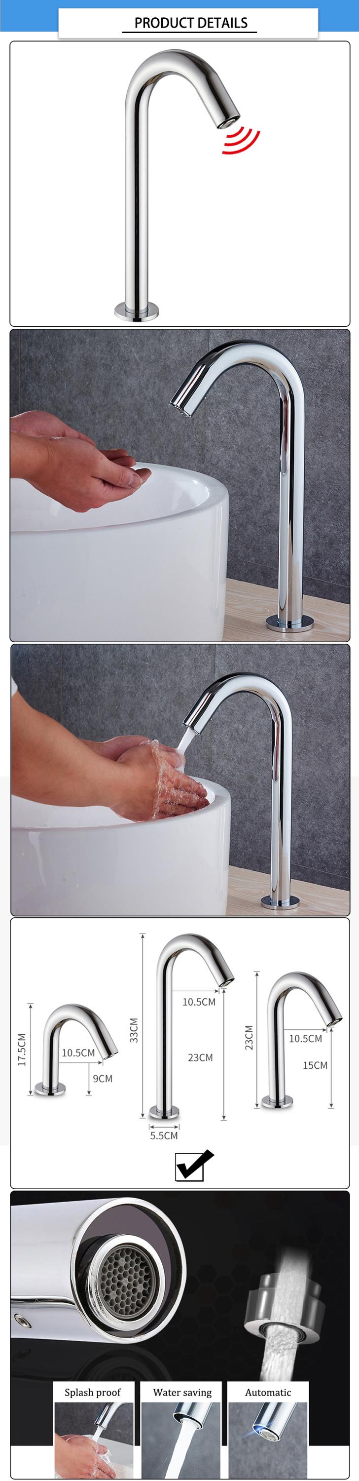 Hotel 0.6MPA 10cm Distance Automatic Bathroom Sink Faucet
