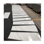 Polished Finish White Marble Stairs with Glass Railing from Italy ODM OEM