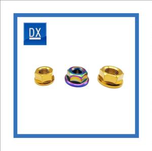 Quality M5 M6 M8 M10 Flange Hexagon Titanium Alloy Nuts DIN6923 wholesale