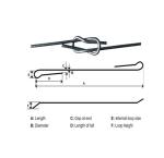 3.0mm x83" Galvanized High Tensile Steel Wire Quick Link Cotton Bale Ties