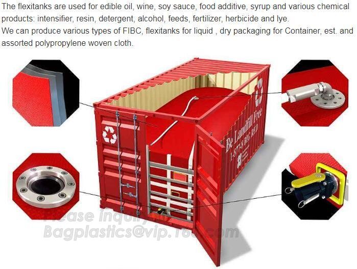 Liquid pac Palm Oil Storage FIBC Jumbo Bags Flexibag Container 20ft 24000L Bulk Vinger bladder bag fuel oil transport