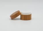 100g Round Bamboo Empty Cream Jar Leakproof Environmental Protection