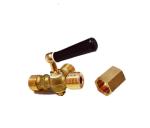 DIN Standard Brass 3 Way Gauge Cock Valve With Brass Nut