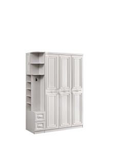 Quality Anti Deformation White Wooden Wardrobe With 3 Door ISO9001 Dustproof wholesale