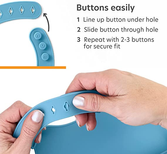 Nontoxic Odorless Silicone Baby Bib , Shatterproof Silicone Bib Catcher