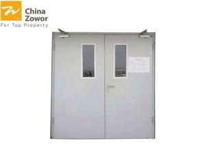 Quality Double Swing Powder Coating Steel Insulated Commercial Fire Rated Door With Vision Panel wholesale