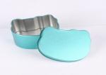 Irregular Children Tinplated Candy Gift Boxes Blue 75 * 68 * 40 MM With Cap