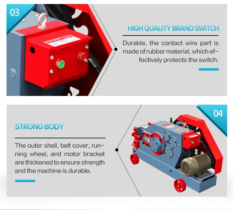 Steel Indispensable Rebar Cutting Machine For 42mm Rebar And 50mm Round Bar