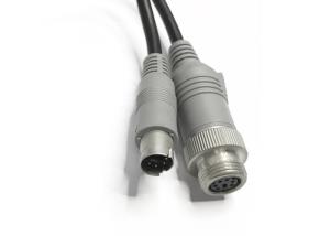 Quality Mini DIN 4 Video Inputs Metal Plug Trailer Camera Cable wholesale