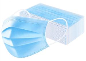 Quality Blue Color Disposable Medical Mask , Hypoallergenic Dental Masks Ear Mounted wholesale