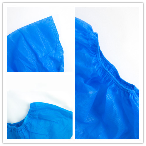 Laboratory Disposable CPE Shoe Cover 40cm Anti Skid Disposable Shoe Covers Non Slip
