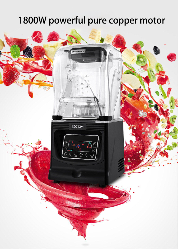 1800W Commercial Electric Fruit Stainless Steel Smoothie Maker Mixer with Private Mold