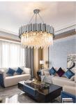 Modern luxury round gold crystal chandelier ceiling lights for living room(WH-CY