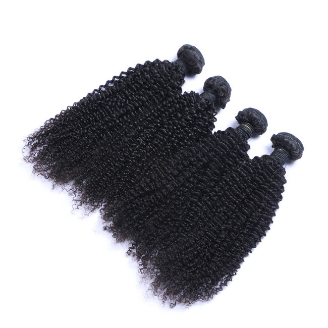 Kinky Curly 10 Inch Peruvian Wig Natural Wavy Bundles Double Weft Weaves 1/3/4 Pcs