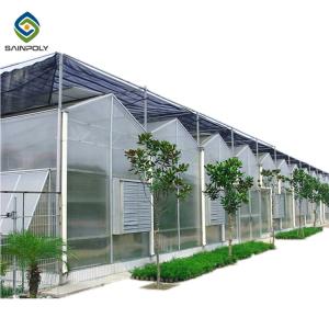 Quality anti aging 8mm agricultural clear polycarbonate greenhouse wholesale