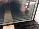 clear tempered insulated glass panel with white tempering logo for wood doors