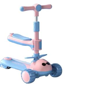 Quality 3 Wheel Ride On Folding Big Wheel Scooter Car for Kids Yellow Pink Blue Gender-Neutral wholesale