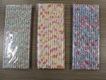 Flower design paper straws Christmas party supplies paper drinking straws