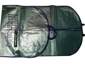 Quality Vl 75g Silvery Unwoven Fabric Dress Garment Suit Bag With Purple Binding, 2C Printing wholesale