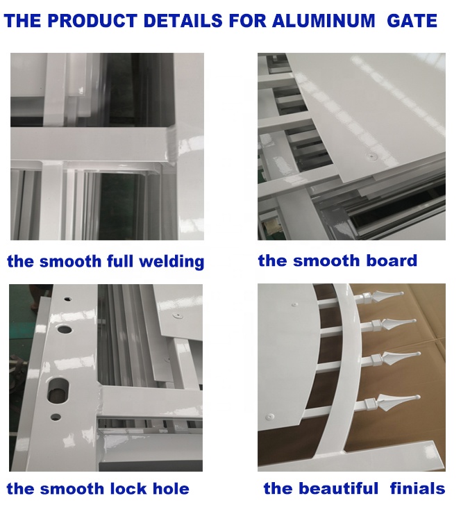 Decorative Security Spear Top Ornamental Aluminum Fence Powder Coated Welded