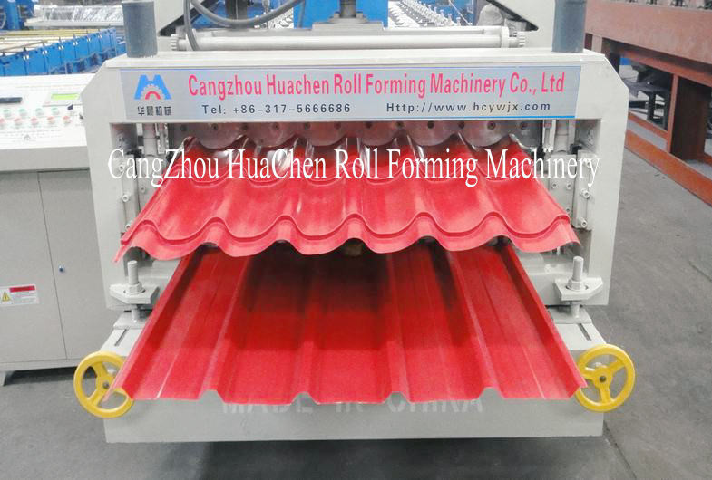 Customzied Color High Speed Roof Tile Roll Forming Machine With Touch Screen Computer