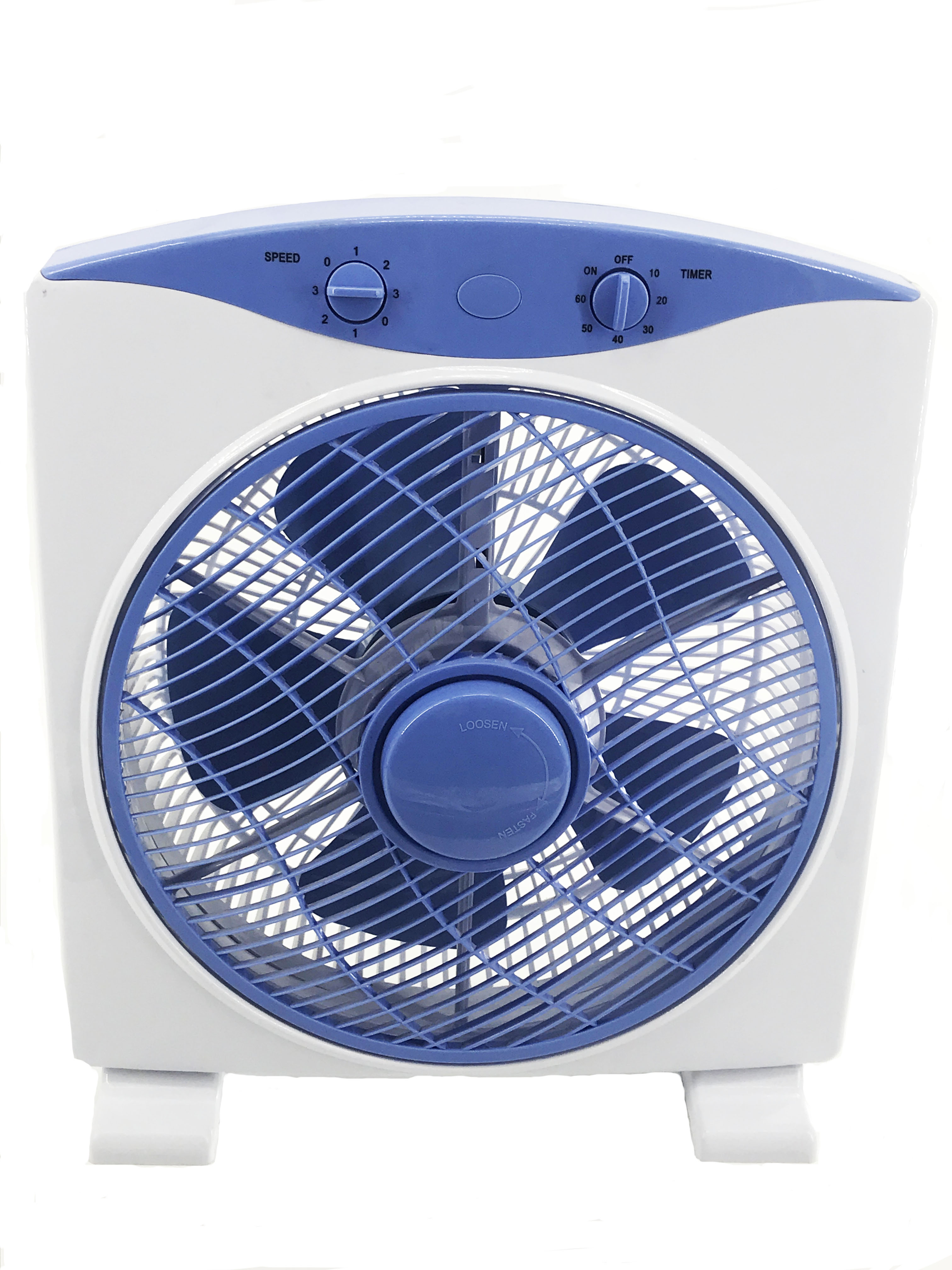 12 Inch Table Indoor Box Fan Dc Solar Powered With Timer And Adapter