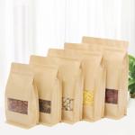 Printed Brown Zipper 900g Kraft Paper Pouches
