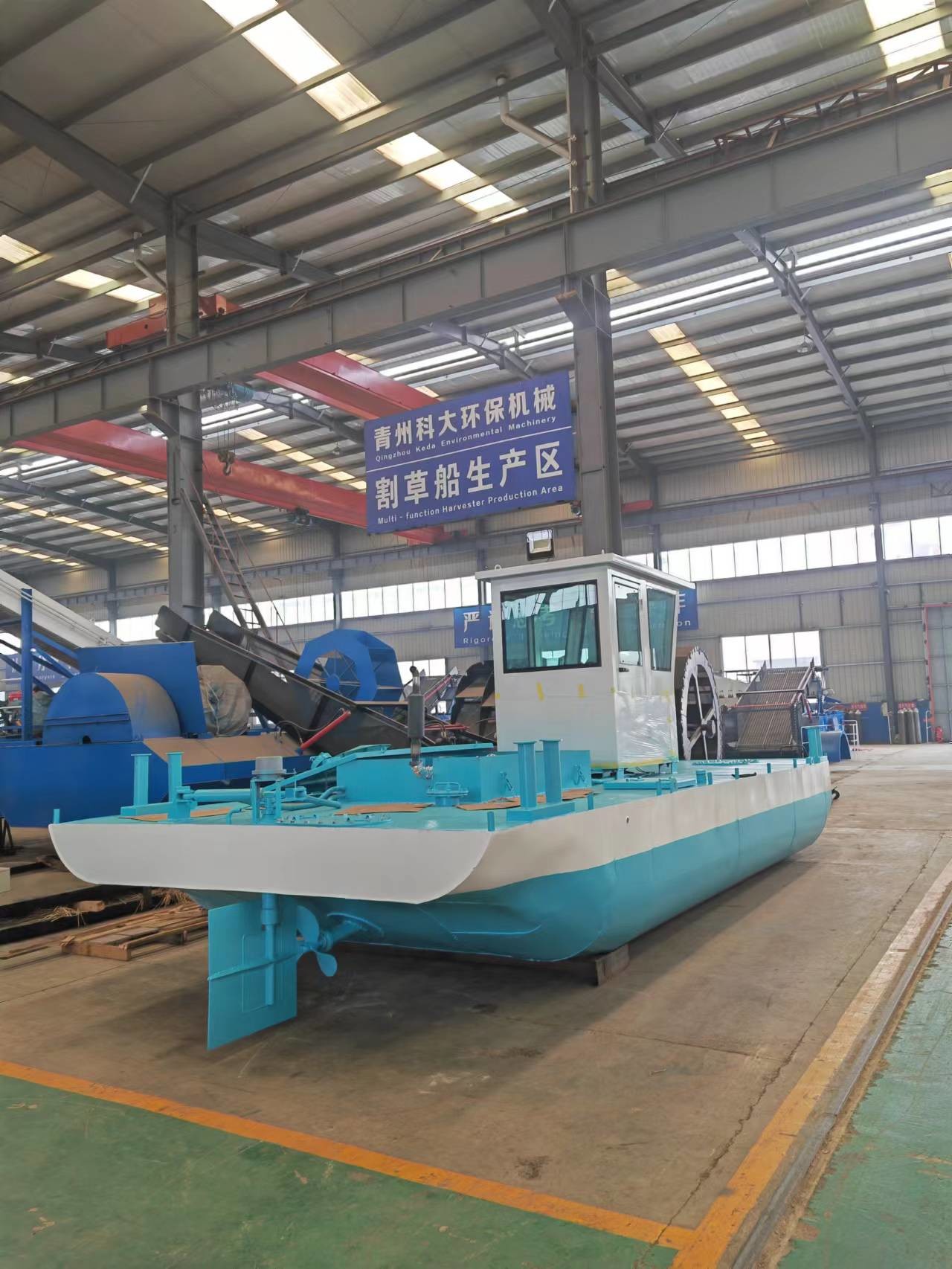 Flat Deck Barge Boat 30km/H Speed For Cargo Transportation 3-4ton