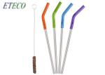 Outdoor Picnics Stainless Steel Reusable Straws Mirror Polishing Natural Bent