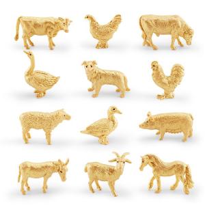 Quality 12-Piece Miniature Farm Animal Figurine Set wholesale