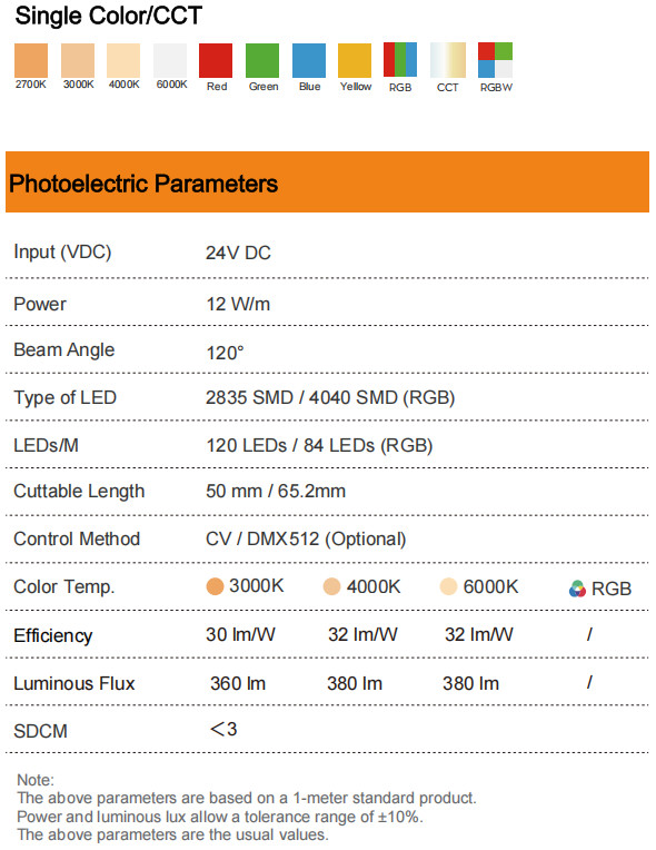 2835 SMD LED Strip Neon Light Side Bend IP65 / IP67 With Support Customization
