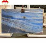 Directly Sell Honed Azul Imperial Slab Blue Sky Quartzite Grand Skylight Marble