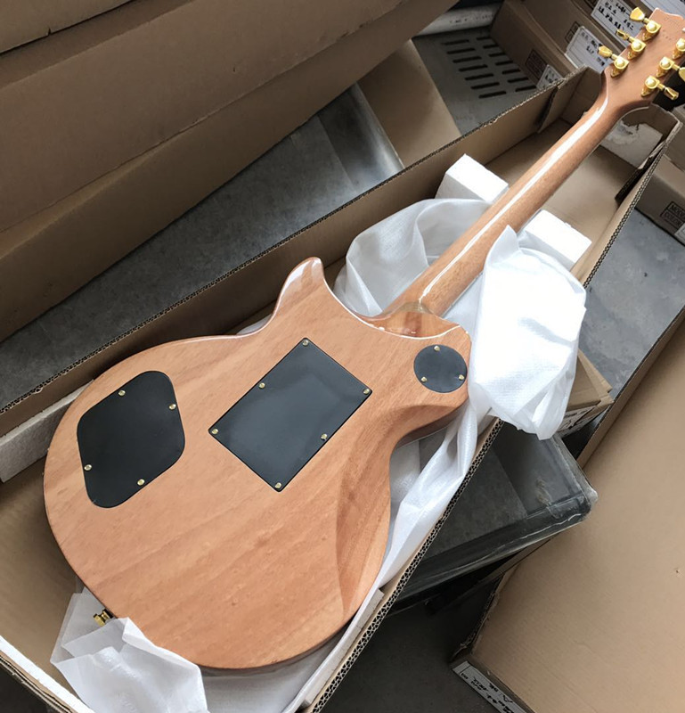 Right handed electric guitar with 6 strings and gold bridge for performance Free shipping