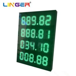 Quality Double Sides Green Color Gas Price Sign 1150mm X 1500mm wholesale
