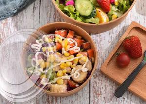 Quality 20 OZ DISPOSABLE kraft BOWLS MICROWAVABLE DISPOSABLE THANKSGIVING PAPER BOWLS wholesale