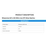 Whatsminer M21s 50t Asic BTC Miner Machine 50th/s